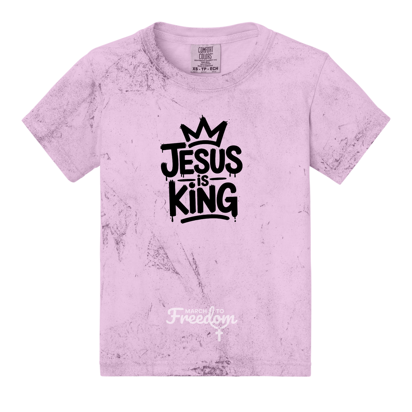 MTF319 - Jesus Is King Tie-Dye Youth T-Shirt