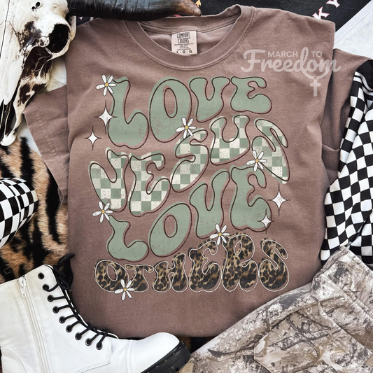 MTF131 - Love Jesus Love Others Checkered and Leopard