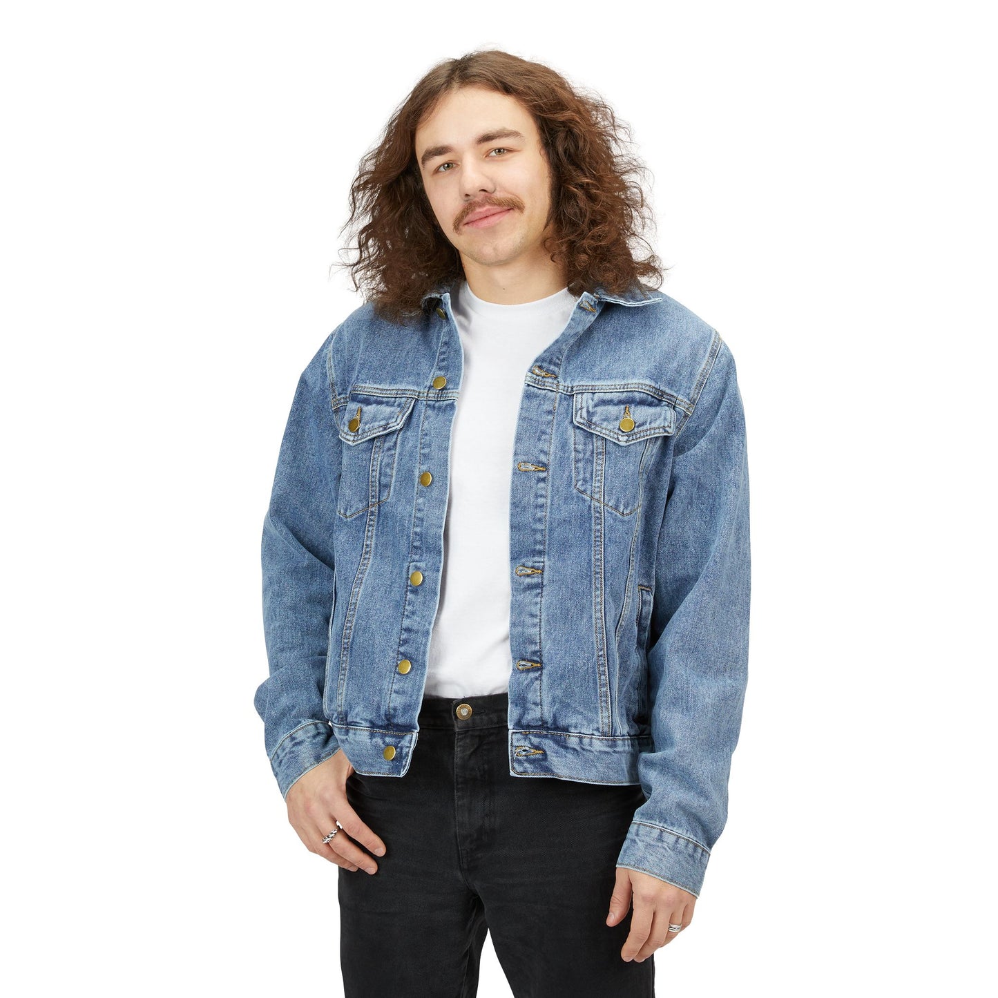 MTF323 - Men's Denim Jacket Love Like Jesus