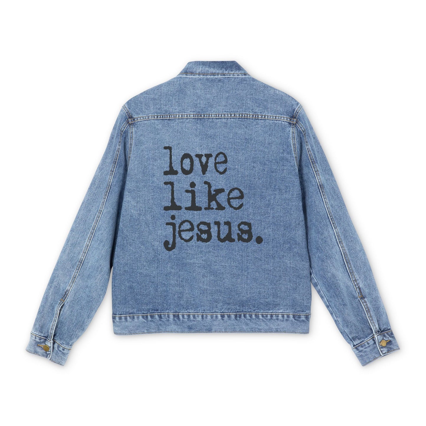 MTF323 - Men's Denim Jacket Love Like Jesus