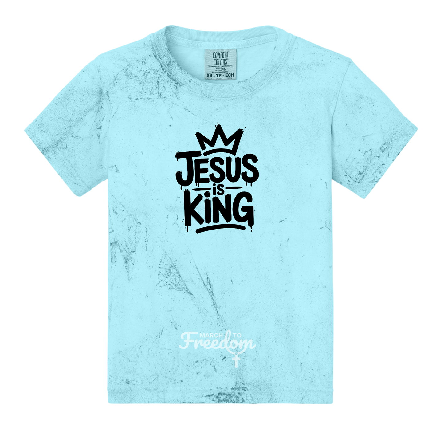 MTF319 - Jesus Is King Tie-Dye Youth T-Shirt