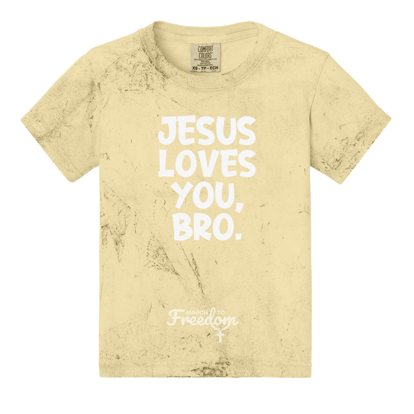 MTF 320 - Jesus Loves You Bro Tie-Dye Youth T-Shirt