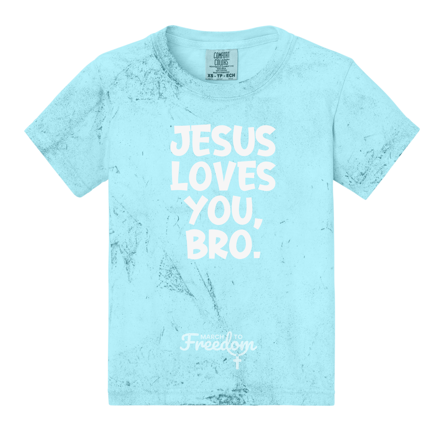 MTF 320 - Jesus Loves You Bro Tie-Dye Youth T-Shirt