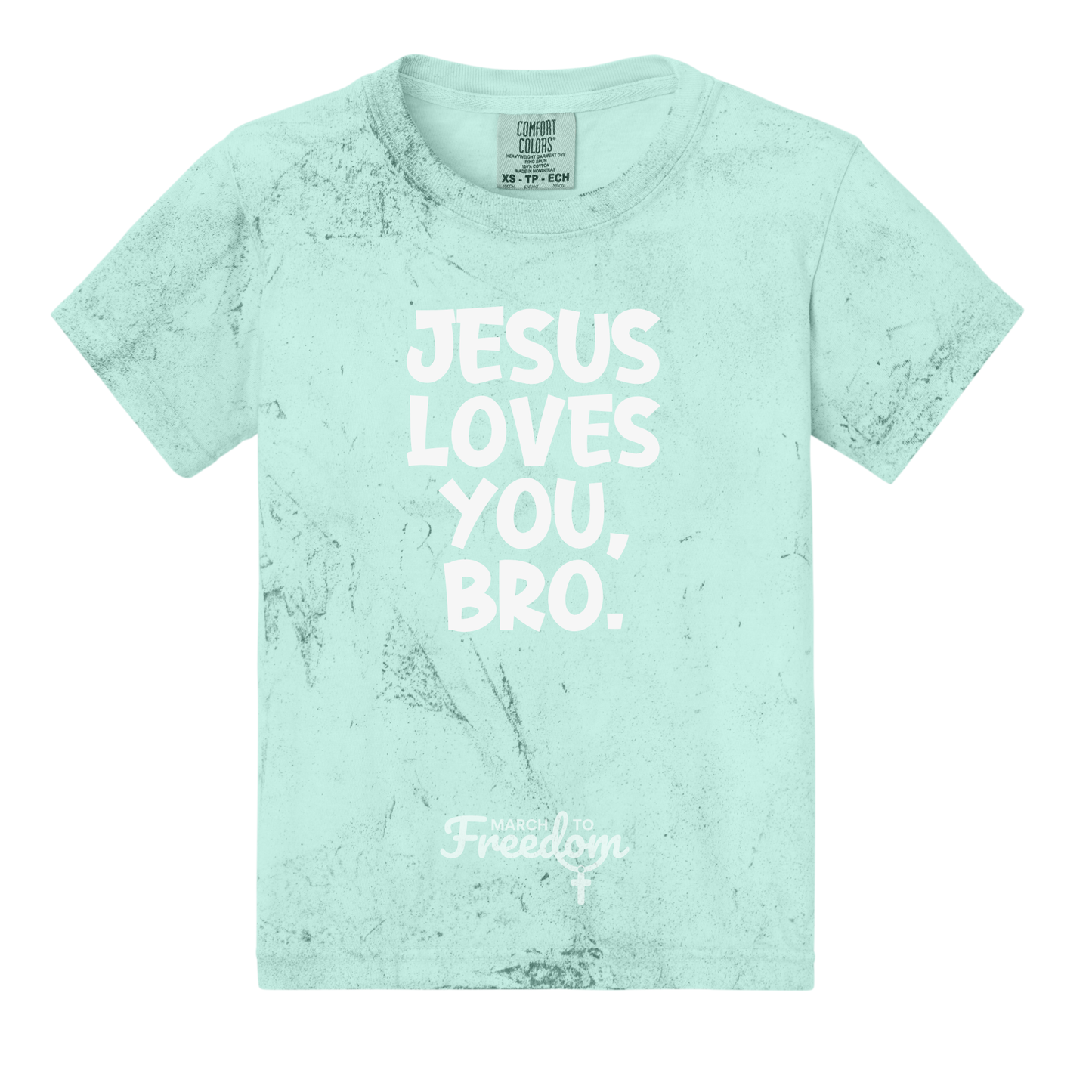 MTF 320 - Jesus Loves You Bro Tie-Dye Youth T-Shirt