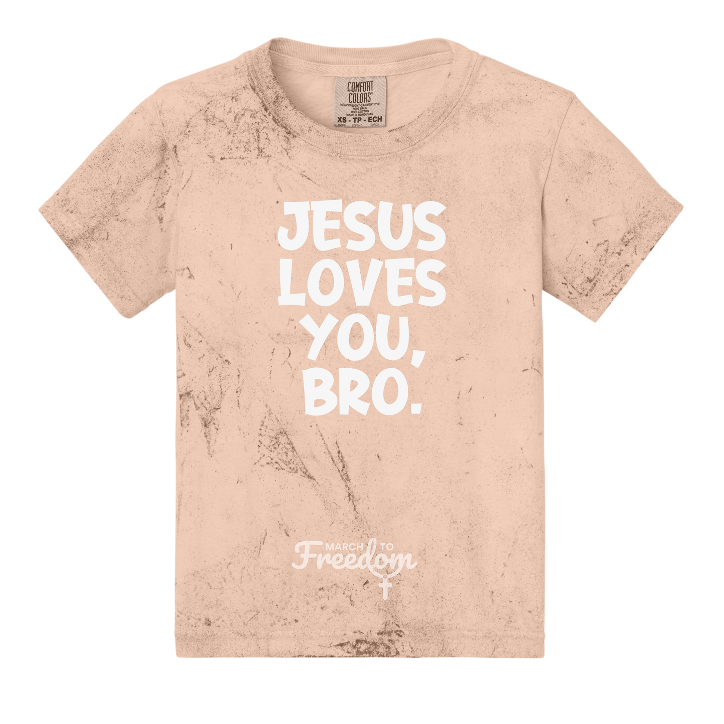 MTF 320 - Jesus Loves You Bro Tie-Dye Youth T-Shirt