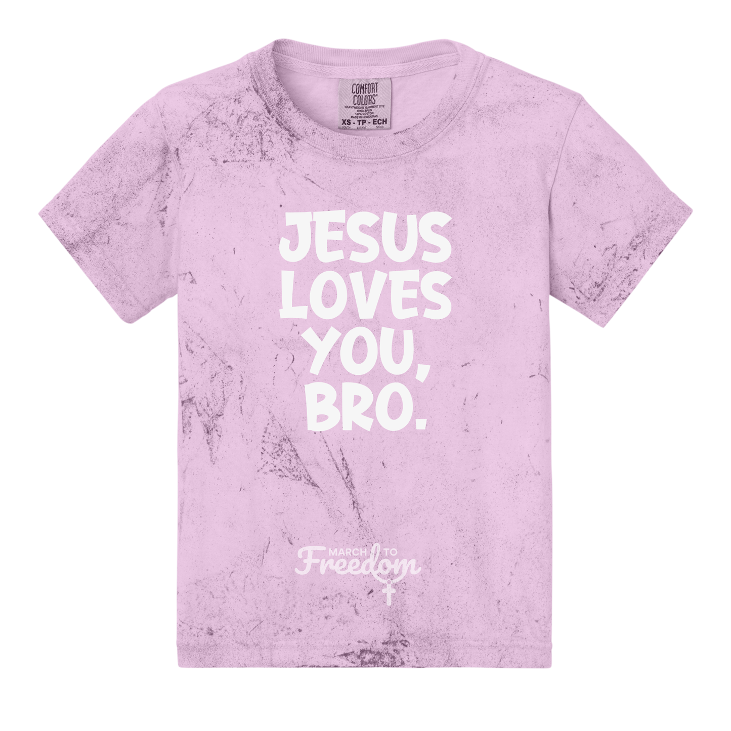 MTF 320 - Jesus Loves You Bro Tie-Dye Youth T-Shirt