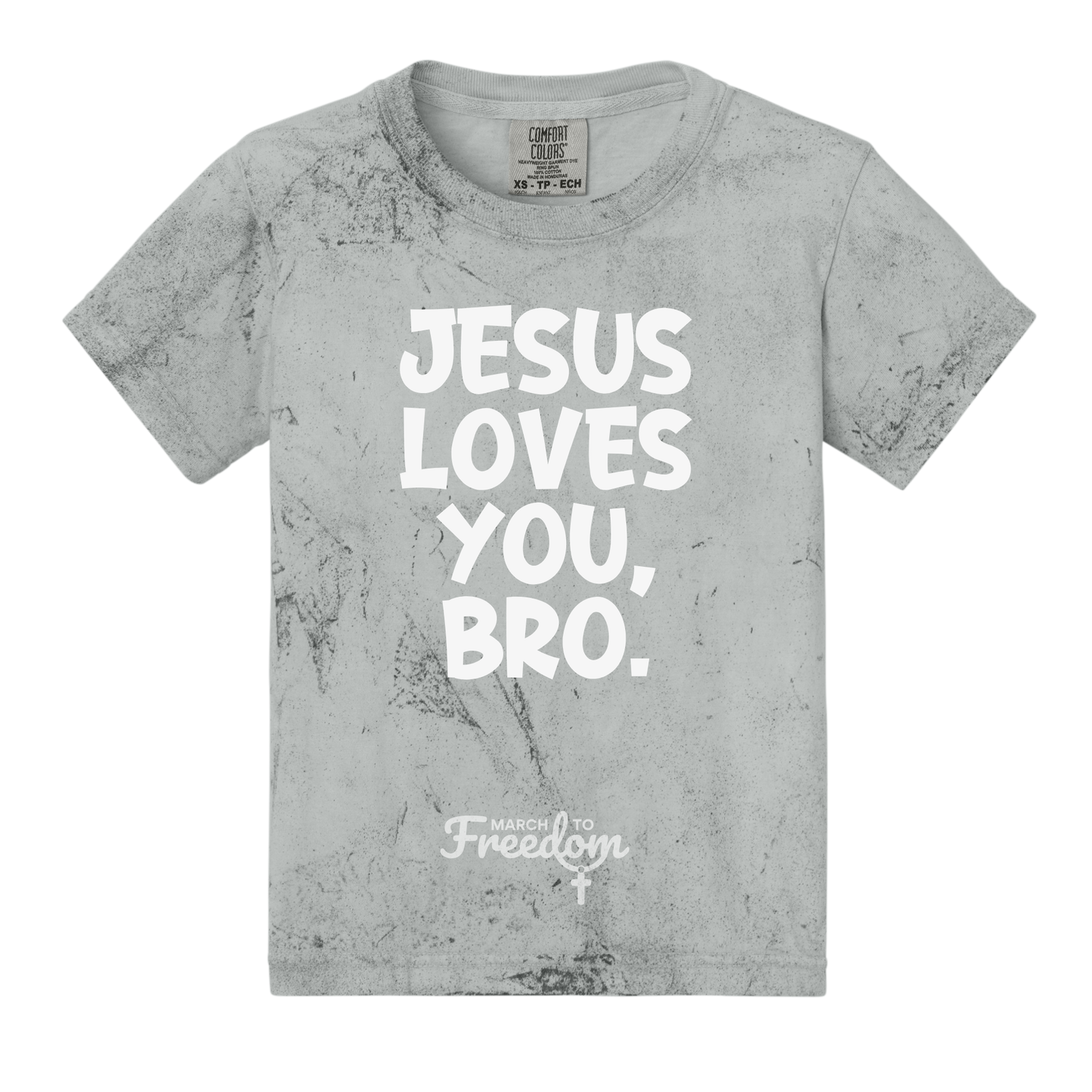 MTF 320 - Jesus Loves You Bro Tie-Dye Youth T-Shirt