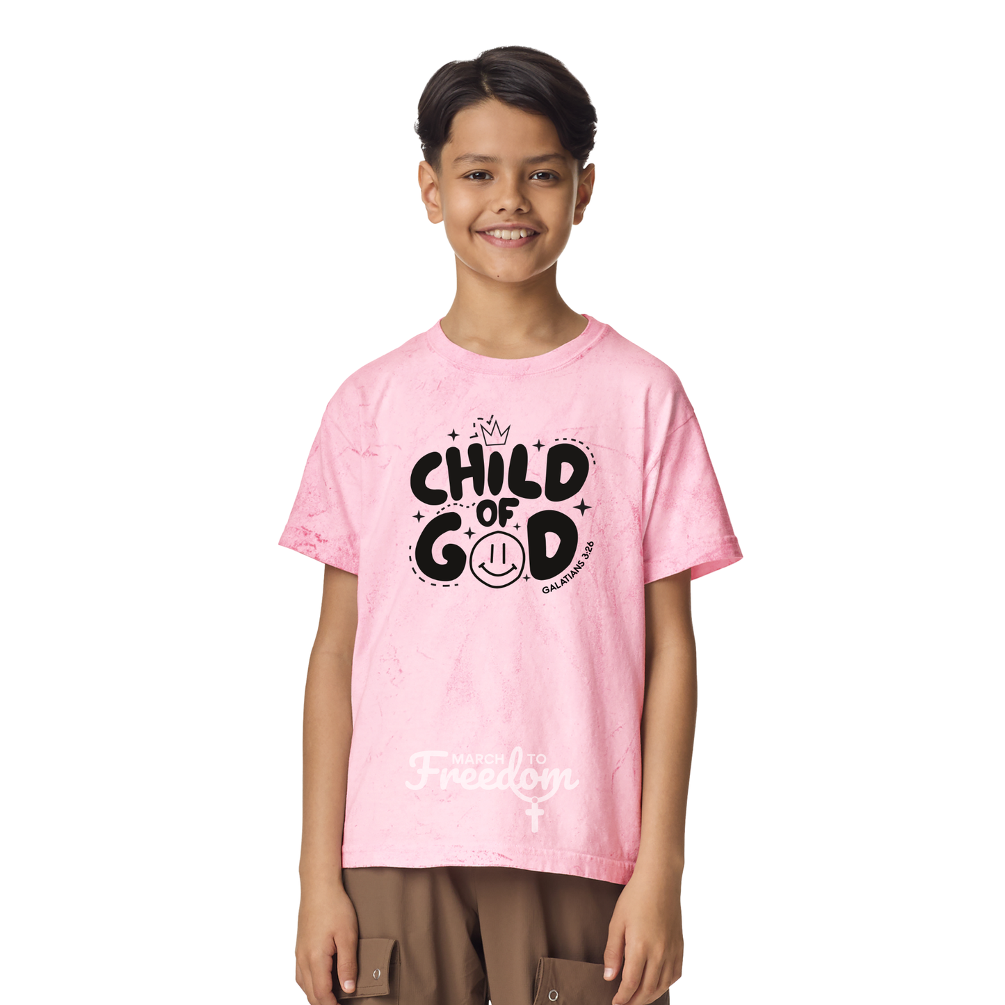 MTF321 - Child of God Tie-Dye Youth T-Shirt