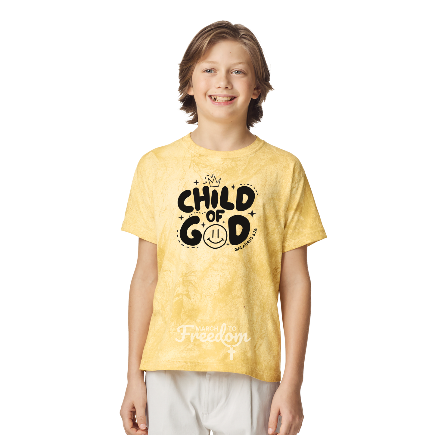 MTF321 - Child of God Tie-Dye Youth T-Shirt