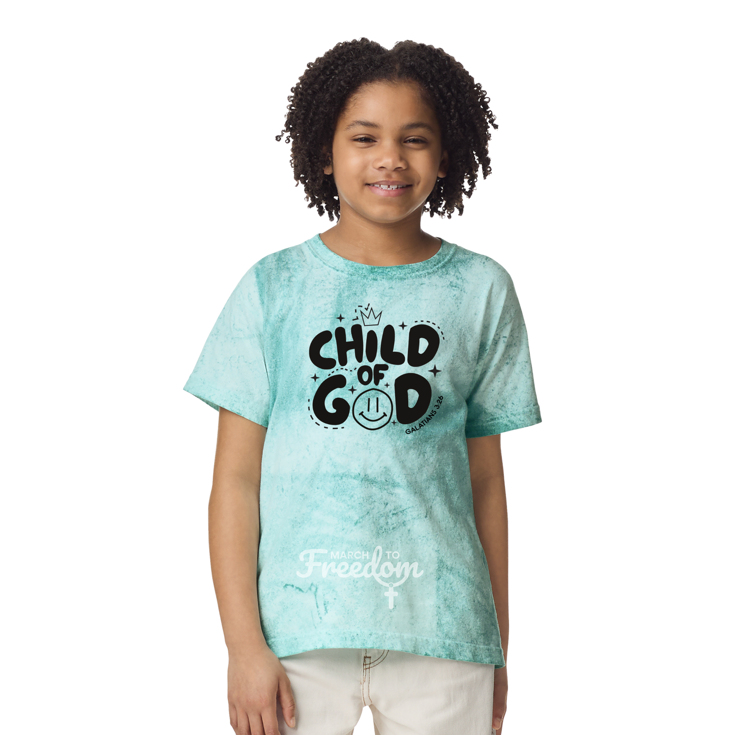 MTF321 - Child of God Tie-Dye Youth T-Shirt